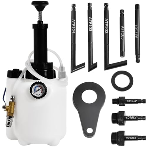 AXILYZE Pompa Olio di Trasmissione da 3 litri con sistema di Riempimento della Pompa di Trasferimento Fluido e kit estrattore con adattatori