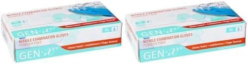Gen-X Nitrile Gloves: Extra-Large, 100 Count, Food Safe Blue, Non-Sterile, Powder & Latex Free, Thick Disposable Gloves Suitable for Tools & Devices