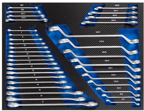TRUTZHOLM Profi Werkstattwageneinlage Maulschlüssel Ringschlüssel 35-tlg. SW 6-27 mm