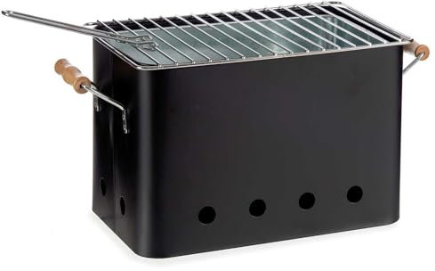 Barbecue portatile cuoci arrosticini fornacella a carbone griglia rettangolare per arrosti spiedini carne pesce