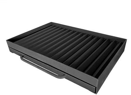 Grillkamin mit Aschenbecher, Grillschublade mit Grillrost - von höchster Qualität (70 x 50 cm)