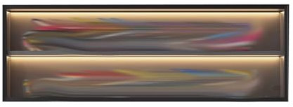 HJLKDYM Wall Mounted Storage Cabinet, With LED Light，Wall Cabinet With Doors Display Case For Figures Wall-Mounted Or Desktop Display Box Stand(80x30x38cm)