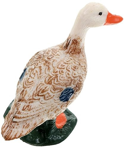 STOBAZA Realistische Entenfigur Deko Plastik Gartenskulptur Außenbereich Uv-beständig Leichte Wetterfeste Dekoration Für Garten Und Teich