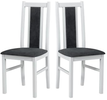 LeafDesign Küchenstühle 2er Set - Stuhl Buche Massiv - Esszimmerstuhl 120 kg - Stühle Esszimmer 2er Set - Holzstuhl - Esstischstühle - Esszimmerstühle Holz - Weiss - Soro 97