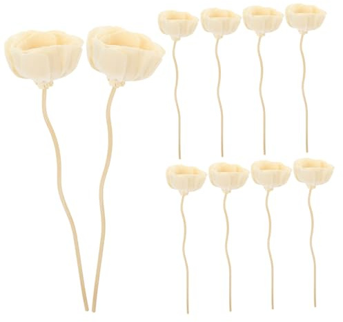 UTHCLO Varillas Difusoras Aromáticas Reemplazables De 10 Piezas De Caña Natural Flores De Ratán, para Aceites Esenciales, Difusor De Aromas para Ambientes, Decoración del Hogar y Bodas