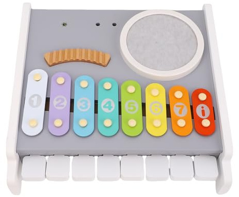 aqxreight Jouet de Percussion Musicale en Bois, Jouet d'instrument de Musique éducatif avec Coordination œil-Main pour Le Développement du Cerveau des Tout-Petits, Un de Percussion Musicale en Bois