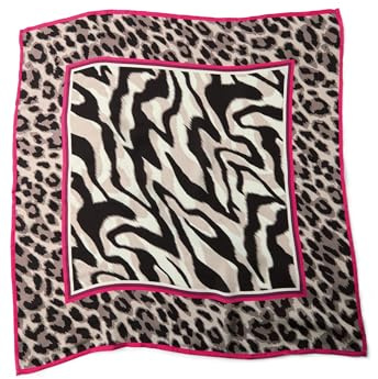 Street One Nicki Tuch im Satin-Look mit Animal Print espresso brown A