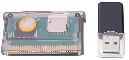Plyisty Cartuccia Game Flash per GBA SP GBM NDS NDSL, Lettore di Schede SD Universale, Scheda di Masterizzazione per GameBoy Advance, Supporta Memoria in Formato FAT da 2 GB, Funzione di (Nero