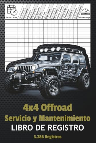 4x4 Offroad Servicio y Mantenimiento Libro de Registro: Registro de mantenimiento para vehículos 4x4, SUVs y camionetas – servicios, reparaciones y kilometraje