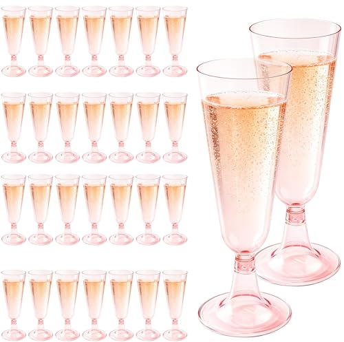 Surflyee 30Pz Flute da Champagne in Plastica, 150ML Bicchieri da Champagne