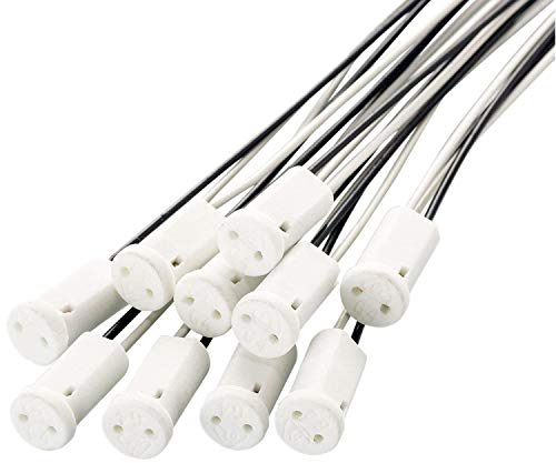 ODETOJOY G4 lampada titolari G4 Portalampada per Alogena a LED Lampadina, 12 V-24V lampade alogene a bassa tensione LED/CFL/ceramica MR11 connettore presa (10)