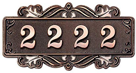 Targhetta adesiva da parete in stile retrò, con numero civico e numero civico personalizzabile, in ABS, per porta d'ingresso, per hotel, casa, cancelli, recinzioni