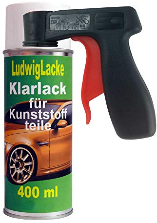 Spray Klarlack 400ml für Kunststoffteile 1 x 400ml + Haltegriff