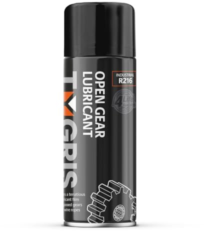 Tygris R216 Open Gear Lubricant – Heavy Duty Industrial Gear Grease Spray, Rust & Corrosion Protection – 400 ml Aerosol – High Performance Lubricant for Chains, Bearings & Machinery