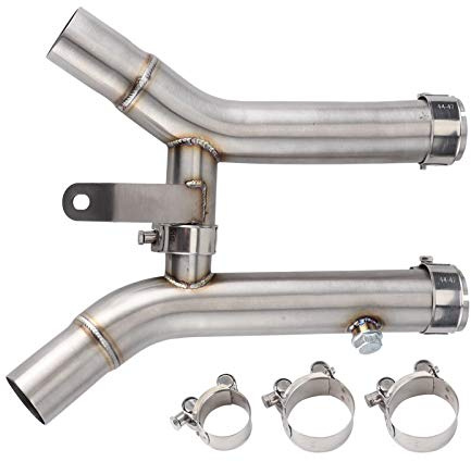 Yctze Auspuff Mid-Pipe für Auspuff Link-Rohr, Entfernen Sie den Katalysator Decat Auspuff Mitte Verbindungsrohr für GSX1300R 2008-2020, Auspuffanlage