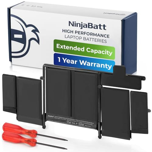 NinjaBatt Akku für Apple MacBook Pro Retina 13 A1582 A1502 A1493 2015 2014