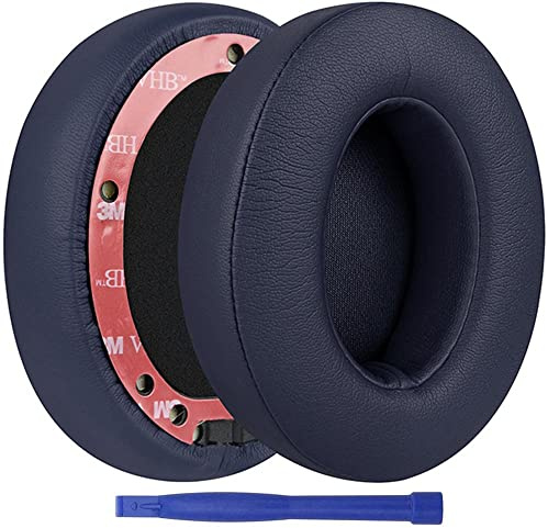 Beats Studio 3 Ear Pads, BUTIAO Replacement Protein Leather Earpads Memory Foam Ear Cushion Cups Repair Parts for Beats Studio 3 Studio 2 Wireless Wired Headphones (Navy)