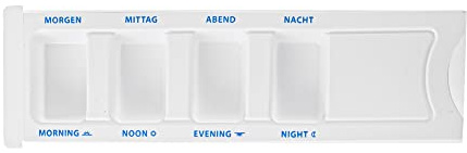 Care & Serve® Medikamentendispenser für 1 Tag/Tablettendispenser mit 4 Fächern, weiß (200 Stk. Karton)
