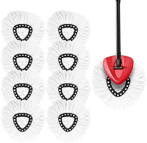 8 Stück Wischmopp Ersatzkopf für Vileda,Ersatz Moppkopf passend für O-Zeder,Moppkopf Nachfüllungen für EasyWring Clean 2 in 1 Tank Mop Zubehörteile
