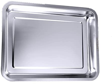 Plateau de Service Plateau plateau en acier inoxydable plateau rectangulaire miroir décoratif plat plateau plateau de service Plateau Decoratif/Plateau à Thé