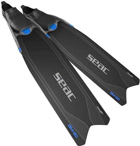 SEAC BM30, Lange Freitauchflossen mit Blatt der neuen Generation, 43/44, schwarz