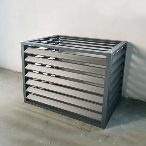 Soporte aire acondicionado exterior,cubierta aire acondicionado de aleación de aluminio,cubierta de bomba de piscina para instalaciones exteriores,duradera y reductora de ruido, adecuada para jardines