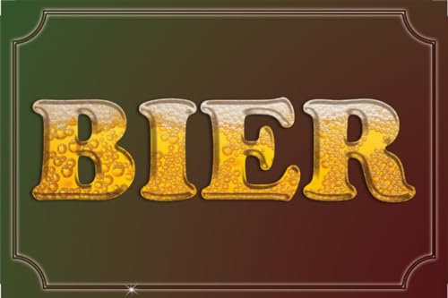 mrdeco Holz Schild 12x18cm Bier Hinweisschild Sprüche Holzschild
