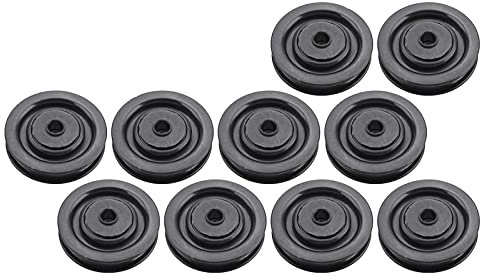 Gavigain 10Pcs Universal Pulley Rad, Fitness Hebezeug Zubehör Nylon Lager Kern (75mm)
