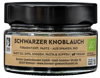 Bremer Gewürzhandel BIO Schwarze Knoblauchpaste, fermentierter Knoblauch, 100g