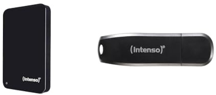 Intenso Memory Drive - 2, 5' External Hard Drive 2 TB Mechanische Festplatte & Speed Line, 128GB Speicherstick, USB-Stick 3.2 Gen 1x1, schwarz, 1er Pack