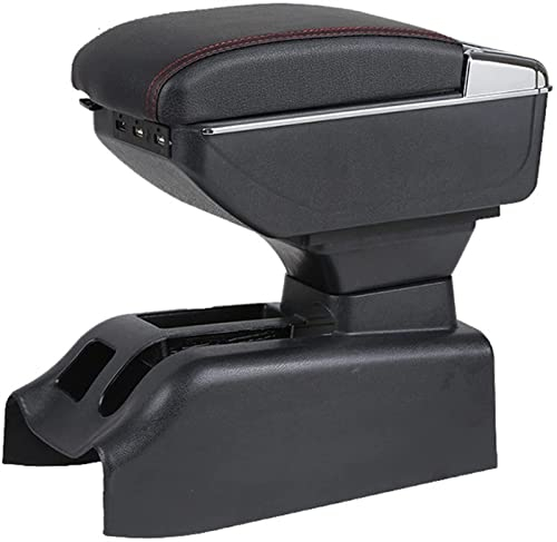 BMDBD para V&w para Bora para Golf 4 Caja De Reposabrazos Caja De Almacenamiento De Contenido Portavasos Cenicero Consola Reposabrazos De Cuero para Coche Caja Reposabrazos