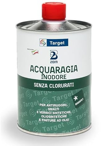 Acquaragia Inodore Diluente vernici sintetiche e oleosintetiche, antiruggine e finiture ad olio | liquido incolore, senza clolurati | Formato 0,5 lt