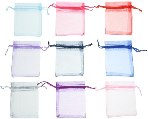 JOINPAYA 100 Stück Farbige Organza-Geschenkbeutel: Schmuckbeutel Geschenkverpackung beutel Party-Leckereien-Beutel Für Die Festliche Hochzeitsfeier