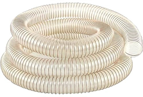 Staubsammelschlauch, 1 m, flexibler PU-Abluftschlauch, Wandstärke 1,2 mm, for Staub, Rauchabsaugung, Holzbearbeitung, Belüftung, Innendurchmesser: 76 mm(Inner diameter: 60mm)
