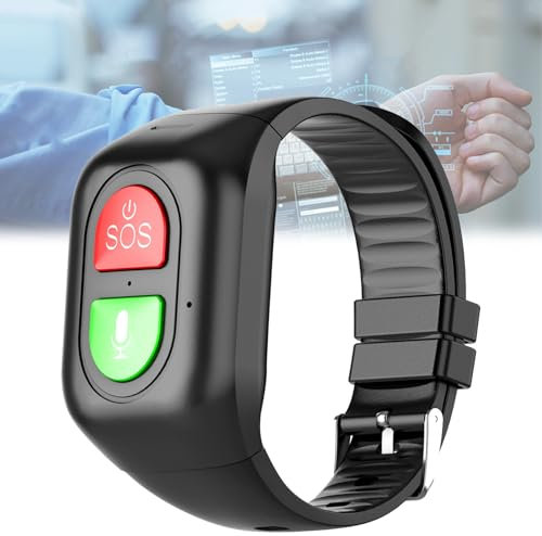 Orologio intelligente di allarme per anziani, braccialetto di chiamata di emergenza di posizione, con pulsante di emergenza SoS, promemoria a vibrazione, promemoria di farmaci, monitoraggio della salu