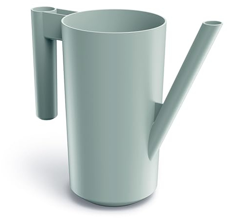 Design Gießkanne 2 Liter, Blumengießkanne Kunststoff Grau | Gießkanne mit langem Gießhals und 2 L Füllvolumen – für Zimmerpflanzen und Balkon