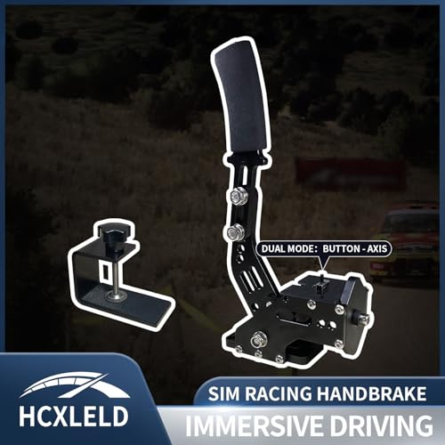 HCXLELD Sim Racing Handbrake, V99 V10 G29 Steering Wheel Compatible with PS4, V99 V10 G920 Steering Wheel Compatible with XBOX Series X/S, and included table clamp