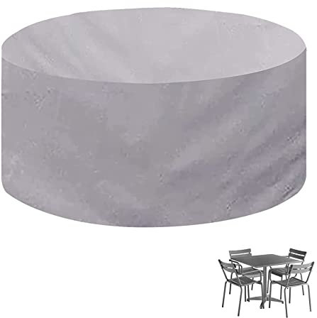 Wasserdichte Abdeckung für Gartenmöbel-Set, 330 x 120 cm, für den Außenbereich, rund, Terrassenmöbel, winddicht und staubdicht, winterfertig, Gartenschutz