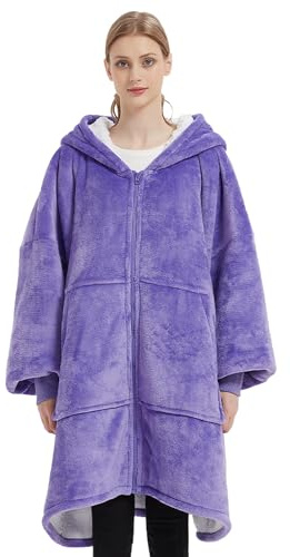 Sudadera con Capucha, Manta Usable,Grande Hoodie Sudadera con De Gran Tamaño, Talla Única, Cálida, Suave, Y Cómoda Sudadera, para Adultos, Hombres, Mujeres, Adolescentes. (Colour-04)