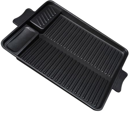 jojofuny Plaque de Barbecue Rectangulaire Antiadhésive Moule à Pizza et Pâtisserie Accessoire de Cuisson pour Barbecue Extérieur sur Plaques Gaz