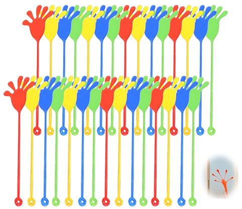 30 Stuck Klatschhand Kinder, Klebrige Glibberhände Mitgebsel & Gastgeschenke & Give Aways Glibberhand Mitgebsel Ideal zum Kindergeburtstagen Kleine Geschenk Party Mitgebsel