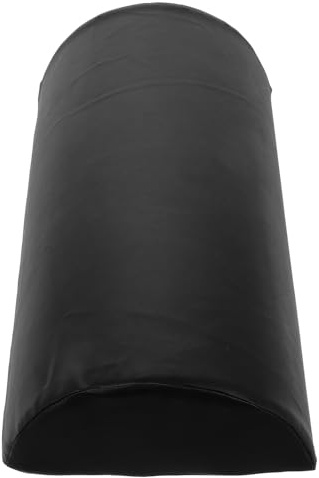 Cuscino da Spa Mezzo Cilindro per Tavolo Massaggio, Supporto Gambe Nero | Schiuma Memory e Rivestimento Pu, Forma Mezza Rotonda, Copertura Completa del Piede, per Salone