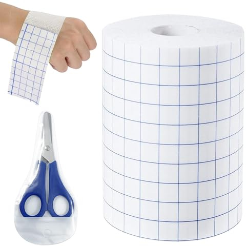 Fixierpflaster Rolle 10 CM X 10 M,Elastisch Pflaster Rolle,Flexibel,Selbstklebend Fixierpflaster,Mit Schere,Vliesstoff,Atmungsaktiv Und Hautfreundlich,Zur Fixierung Von Wundauflagen,Weiß