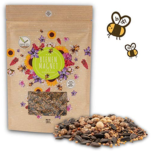100g Blumenwiese Samen für eine bunte Bienenweide - Farbenfrohe & nektarreiche Wildblumensamen Mischung für Bienen & Schmetterlinge (inkl. GRATIS eBook)