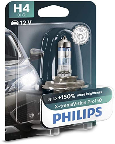 Philips X-tremeVision Pro150 H4 lampadina fari auto +150%, blister singolo