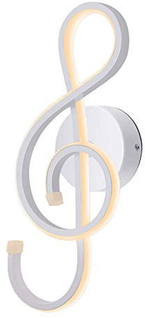 KAWELL 22W Kreative Moderne LED Wandleuchte Innen Wandlampe LED Licht | Aluminium, Musiksymbol Kunstdekoration, für Schlafzimmer Wohnzimmer Lounge Café Korridor Treppen