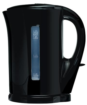 STATUS 1.7 L Cordless Kettle, 2 kW Fast-Boil Electric Jug with Dual Water Level Indicator, Black Finish for Home or Office Use (NEWARKKETTLE)