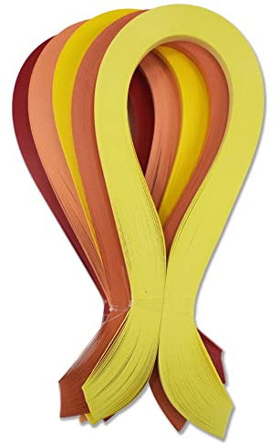 CrafTreat Gul quilling-pappersremsor för hantverksarbete – 500 quilling-remsor, 3 mm, 30 cm längd, pappersfyllning för att dekorera kort, presentpåsar, bildramar och scrapbooking