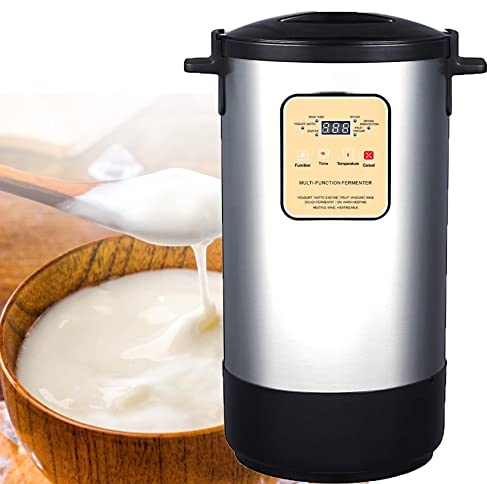 HUMNZR Fermenteur éLectrique 12l, Machine à Yaourt Grecque en Acier Inoxydable avec Fonction De ContrôLe Intelligent du Temps Et De La TempéRature De Conservation De La Chaleur