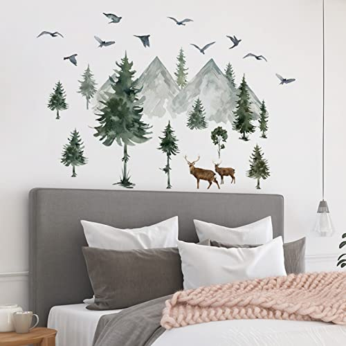 Wandtattoo Berg Wandsticker Wanddeko für Wohnzimmer Schlafzimmer Sofa Hintergrund,Wandaufkleber Kinderzimmer Mädchen und Jungs,Wandaufkleber Diy Wandkunst Dekor